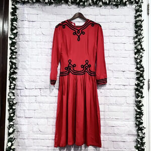 Sara Elizabeth‎ Size 10 Oversized 1980’s Vintage Embroidered Maxi Blouson Dress